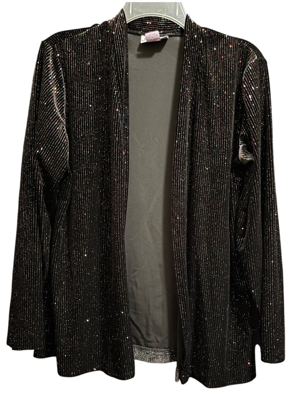 Vintage Graff Petite Size Small Black with Multicolor Sparkles Cardigan